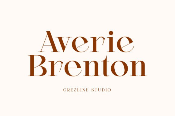 Averie Brenton: Elegant Serif Font for Editorial Design and Digital Publishing