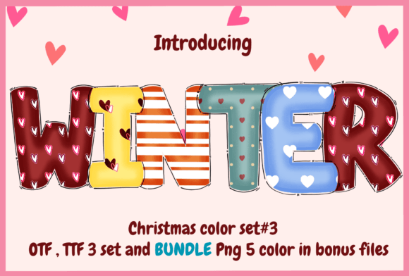 Christmas Color Set 3: A Super Cute Handwriting Font for Campaign Graphics and Creative Visuals