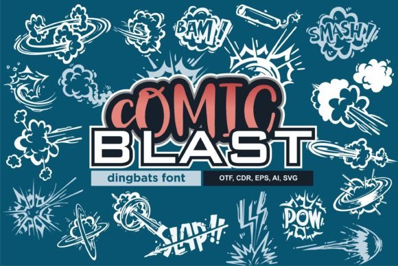 Comic Blast: A Cute Dingbats Font for Bold Social Media Campaigns