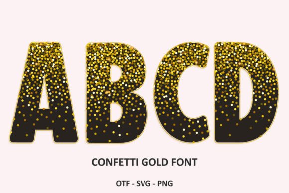Confetti Gold Font: Elevating Digital Design with Classy Shine