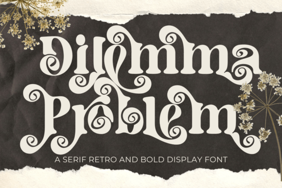 Dilemma Problem: A Bold Retro Serif Font for Handmade Labels and Vintage-Inspired Designs