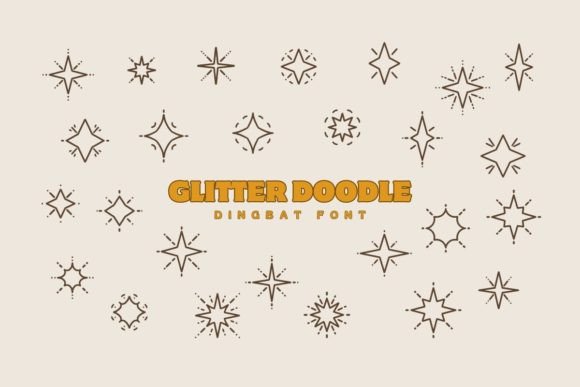 Glitter Doodle Dingbat Font: Sparkle and Style for Small Business Branding