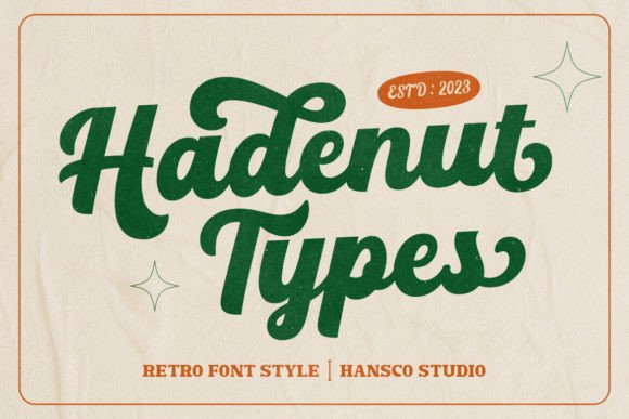 Hadenut Font: Retro Vintage Style for Business Branding
