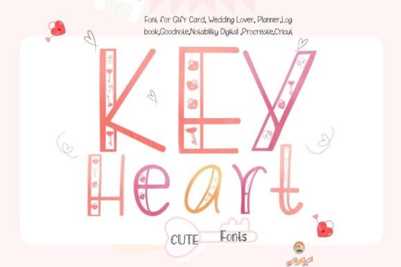 Key Hearts: A Decorative Font That Elevates Small Business Branding