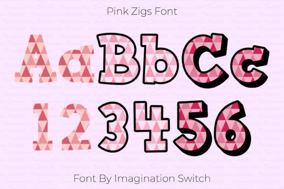 Pink Zigs: A Color Font That Brings Handmade Charm to Every Design