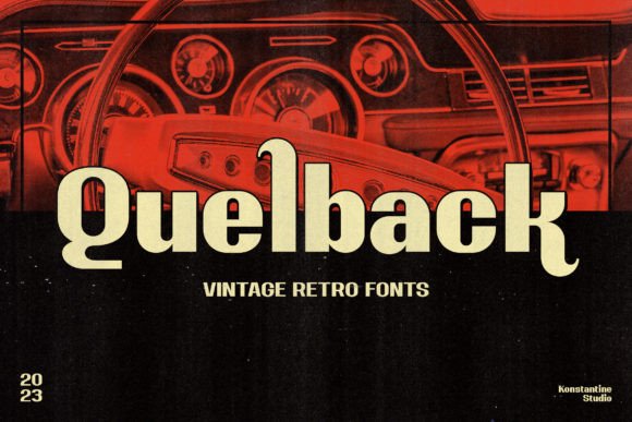 Quelback: A Vintage Retro Font for Handmade Labels, Invitations & Packaging
