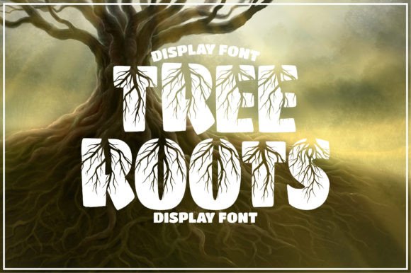 Tree Roots: A Thick Lettered Decorative Font for Crafty Makers and Printables