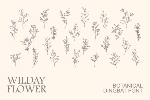 Wilday Flower: A Botanical Dingbat Font for Crafters and Sellers